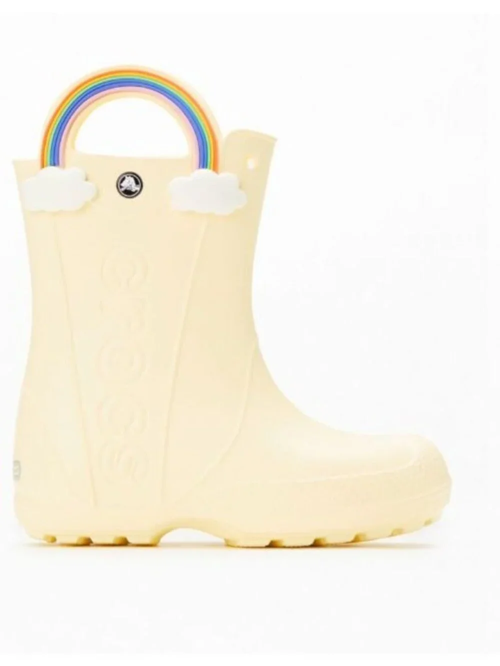 Crocs Kids Handle It Rainbow Boots Yellow Cream Kids Size 12C Kidcore